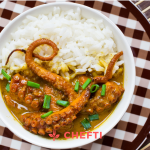 livré en martinique en box de repas, votre chatrou de curry et coco