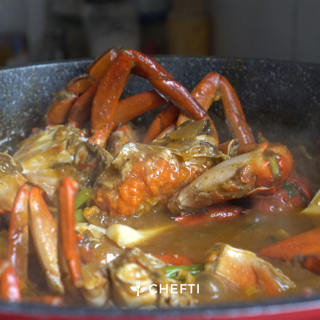 Faites vous livrer du matoutou, fricassée de crabes, en Martinique. Recette martinique, Me faire livrer des repas à domicile, au bureau, faits maison, local.