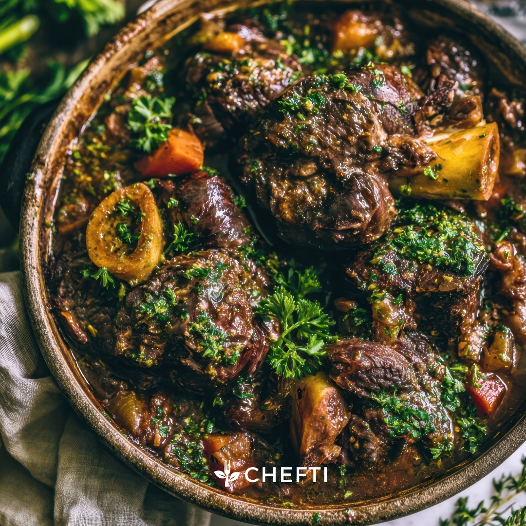 Fricassée Osso Bucco de dinde, taboulé aux légumes